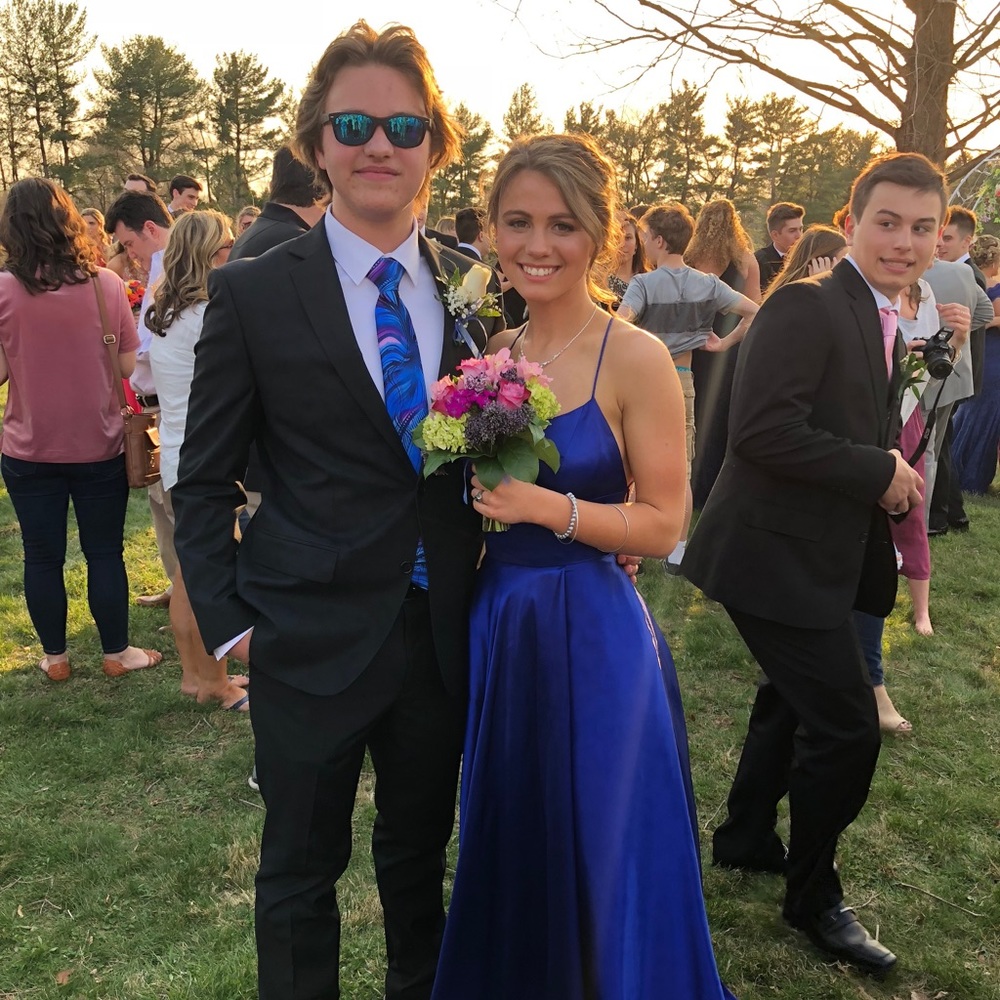 Blue Sherri Hill Prom Dress- Size 2, Style 51631 - Picture 2 of 3